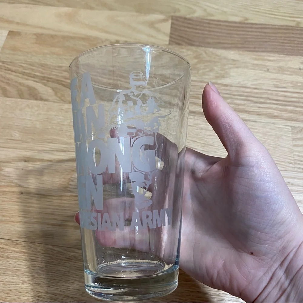 Be A Man Among Men Rhodesian Army Drinking Glass Clear